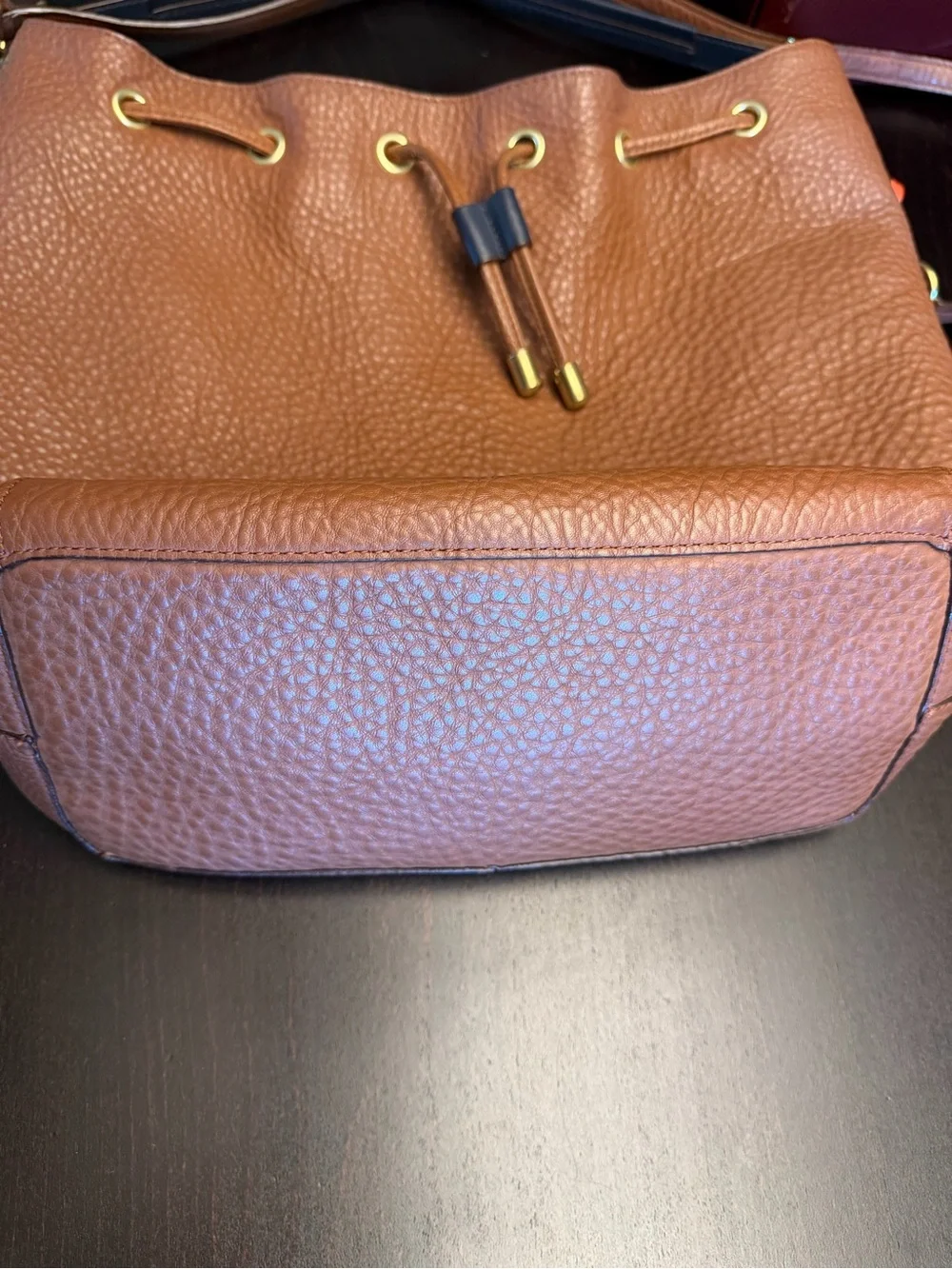 Coach Legacy Drawstring Bucket Bag in Pebbled Leather